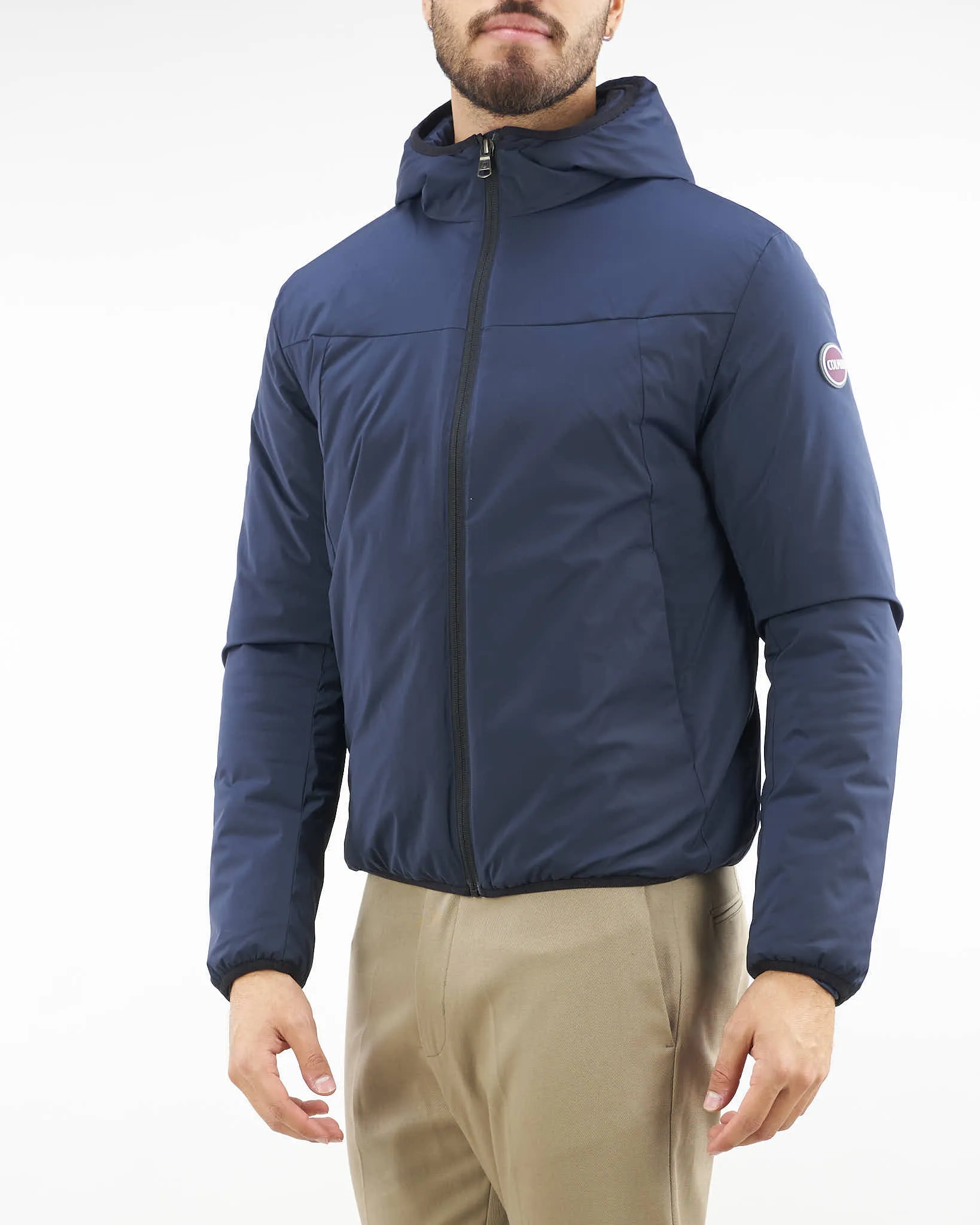 Piumino con cappuccio in tessuto stretch Colmar