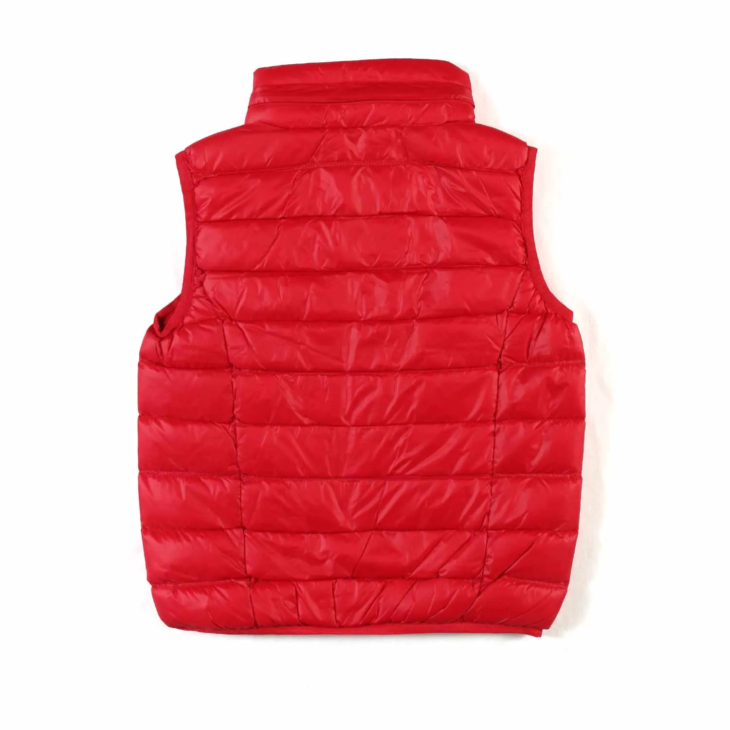Piumino Gilet Rosso Con Logo Ea7 Nero