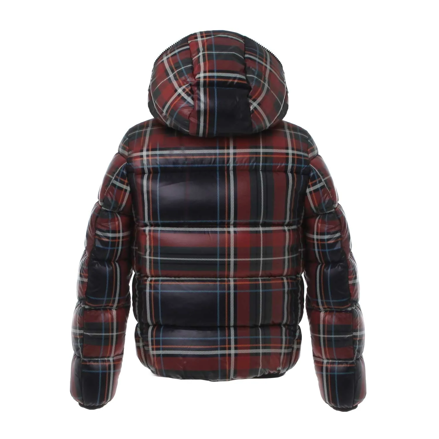 Piumino Hunter Blu E Rosso Tartan Bambino