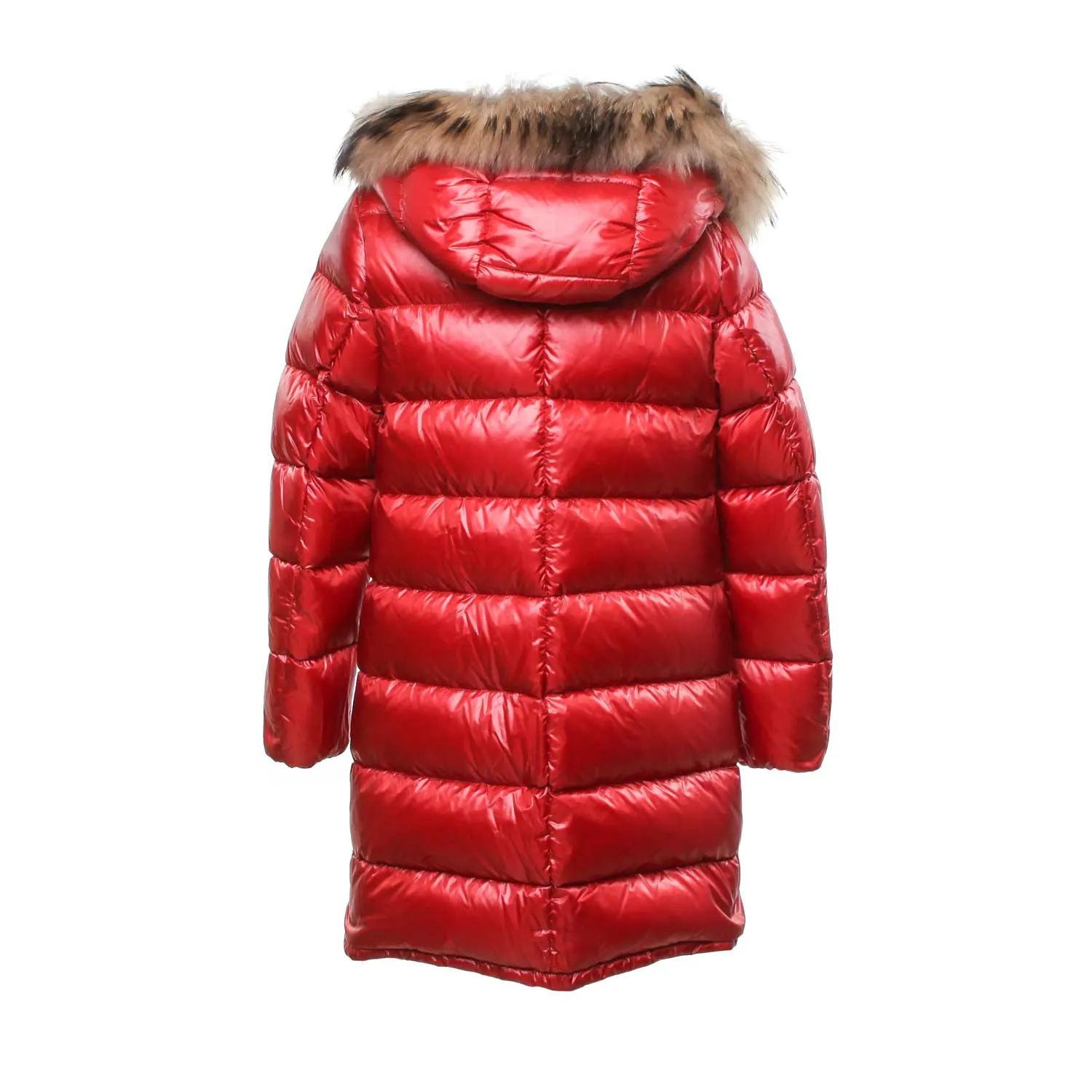 Piumino Lungo Rosso Mattone Bambina E Teen