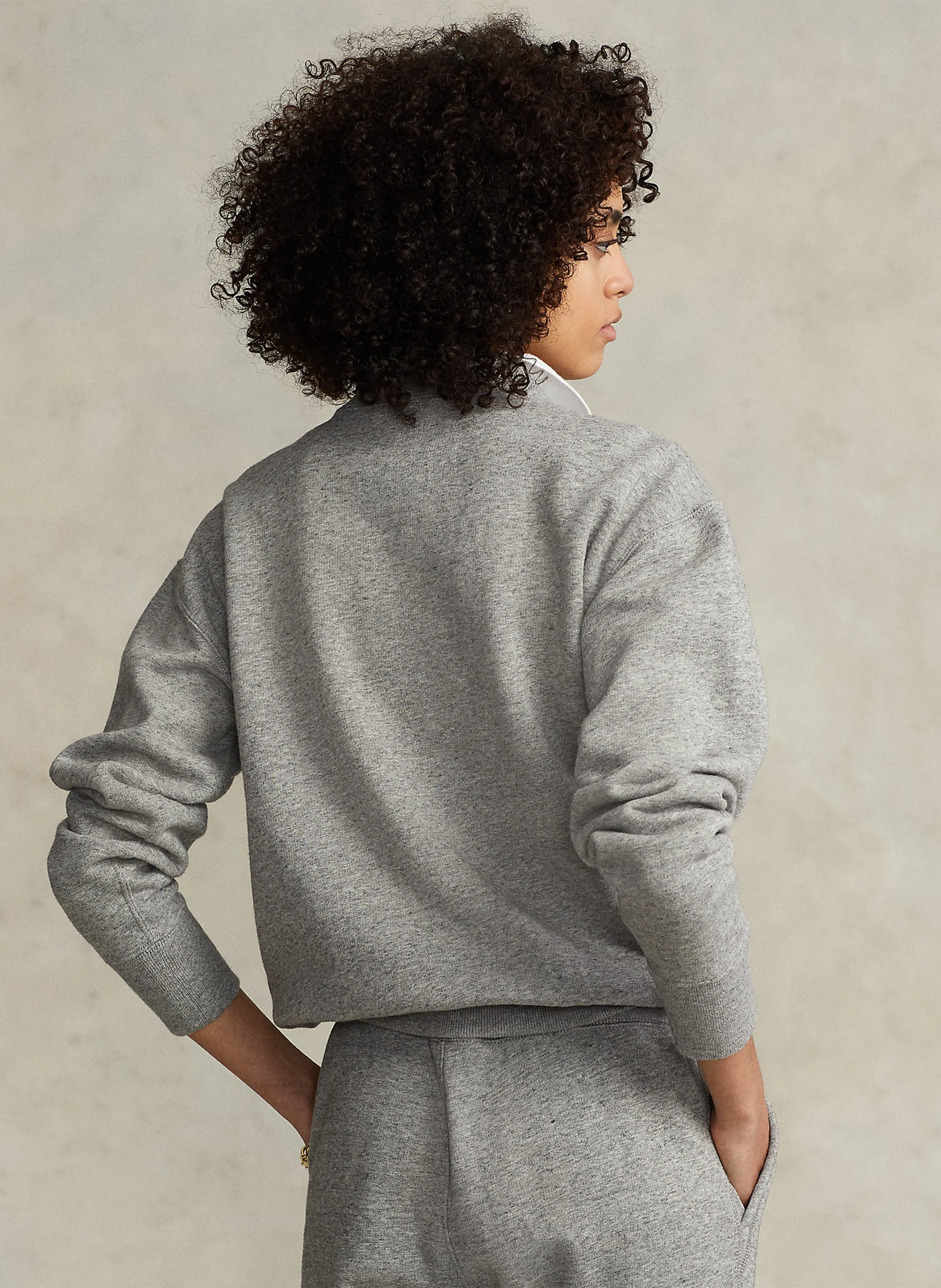  POLO RALPH LAUREN   Felpa ampia in misto cotone | Grigio