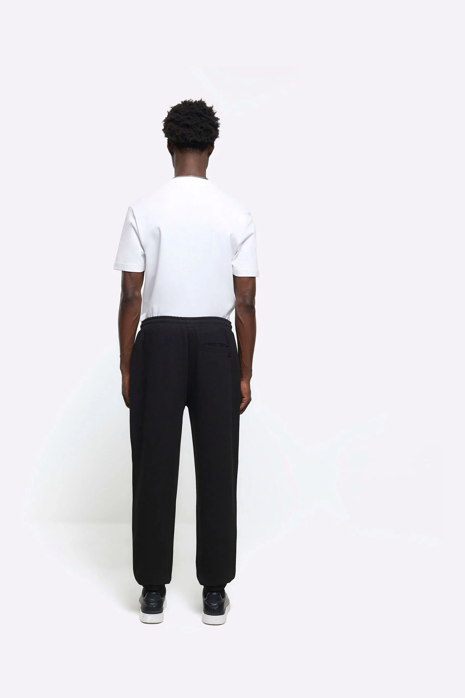 River Island - Pantaloni da jogging elegante elasticizzato testurizzato