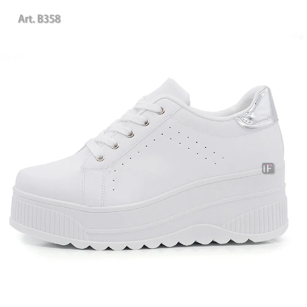 Scarpe Da Donna Ginnastica Sportive Sneaker Zeppa Para Platform 900-1
