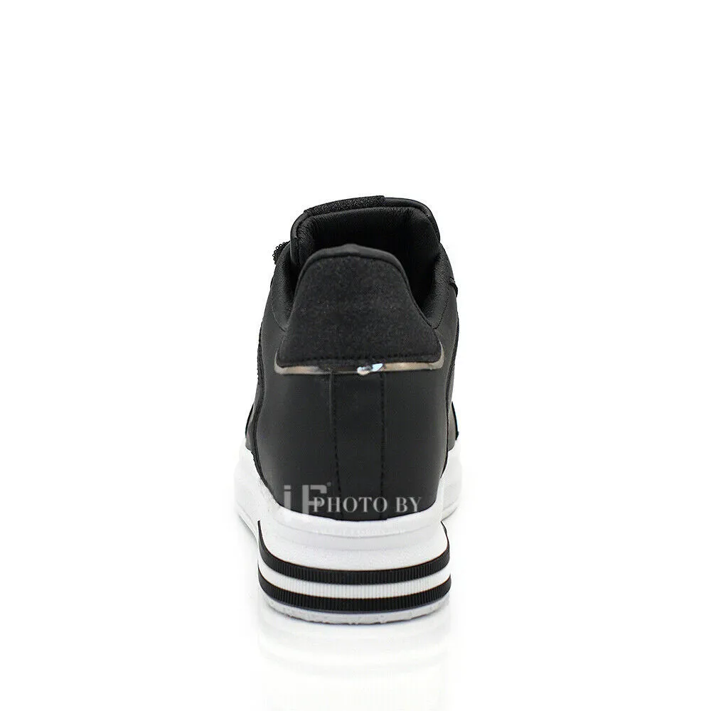 Scarpe Da Ginnastica Sportive Sneaker Bianche Donna Platform Zeppa Rialzo 85-412