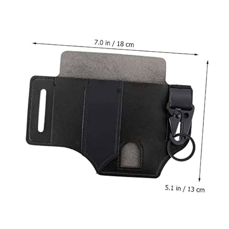 SHERCHPRY 1Pc Di Stoccaggio All’Aperto Marsupio Cinture In Pelle Scamosciata Per Gli Uomini Utensili In Pelle Portachiavi In ​​P