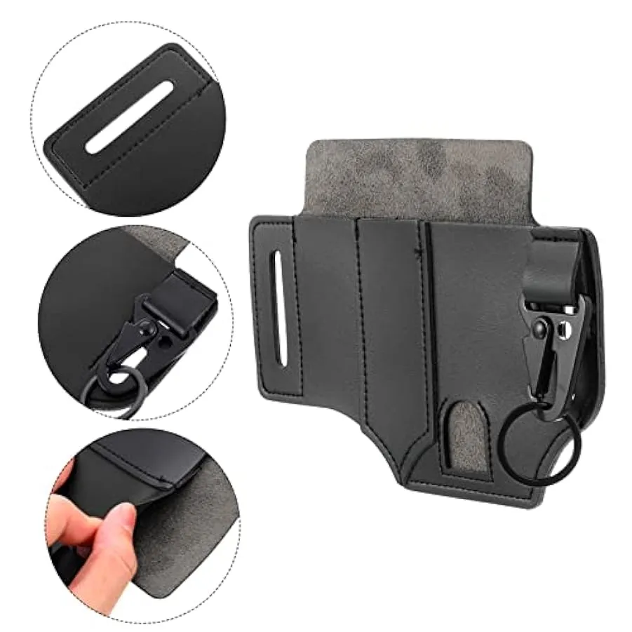 SHERCHPRY 1Pc Di Stoccaggio All’Aperto Marsupio Cinture In Pelle Scamosciata Per Gli Uomini Utensili In Pelle Portachiavi In ​​P