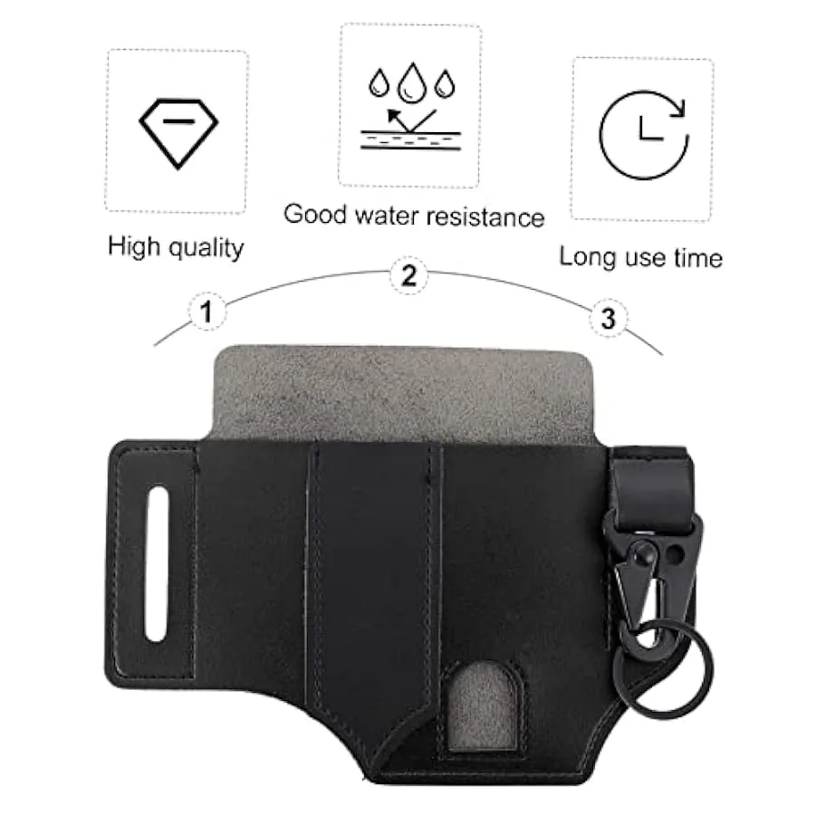 SHERCHPRY 1Pc Di Stoccaggio All’Aperto Marsupio Cinture In Pelle Scamosciata Per Gli Uomini Utensili In Pelle Portachiavi In ​​P