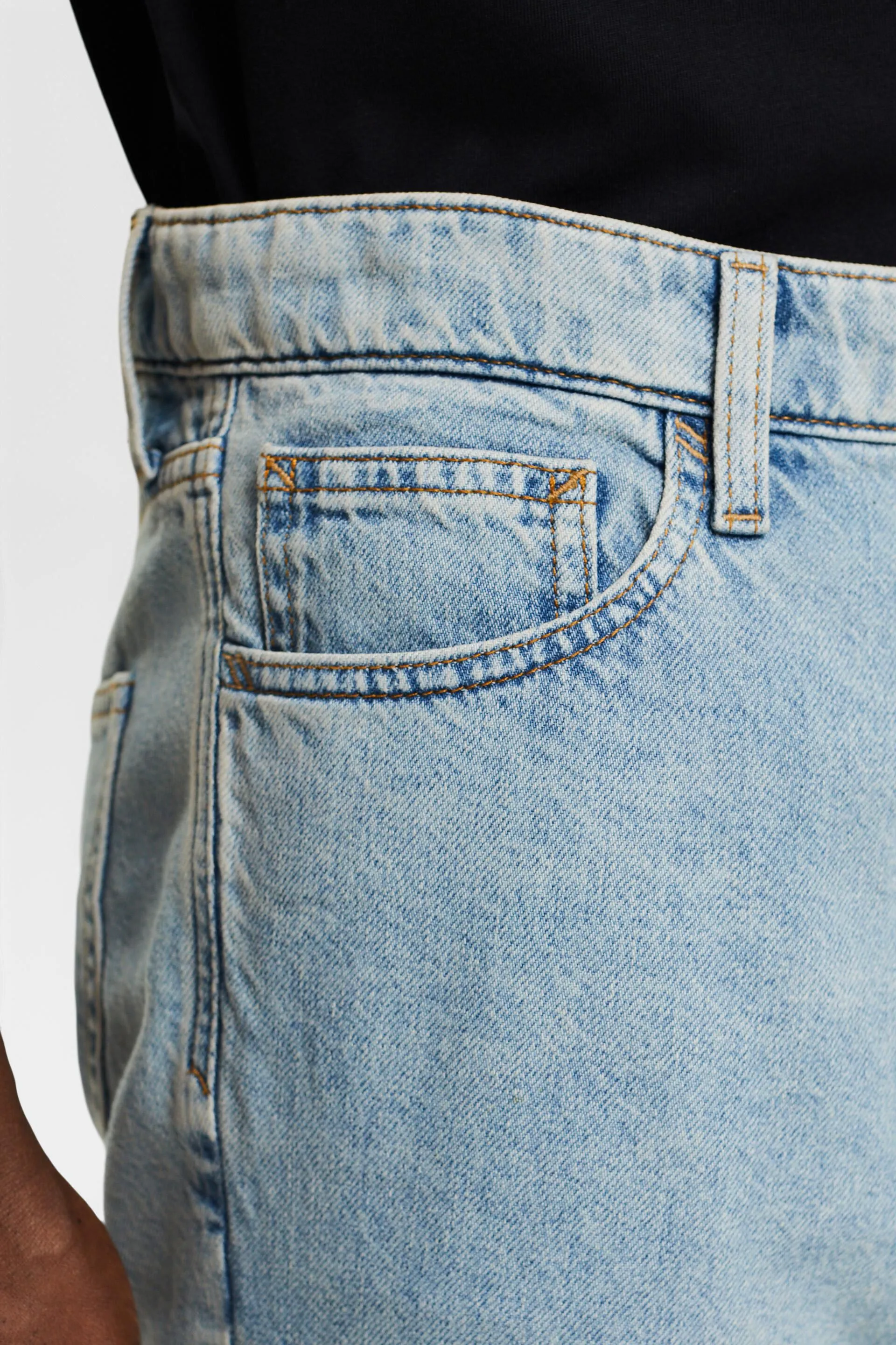 Shorts in denim relaxed fit a vita media
