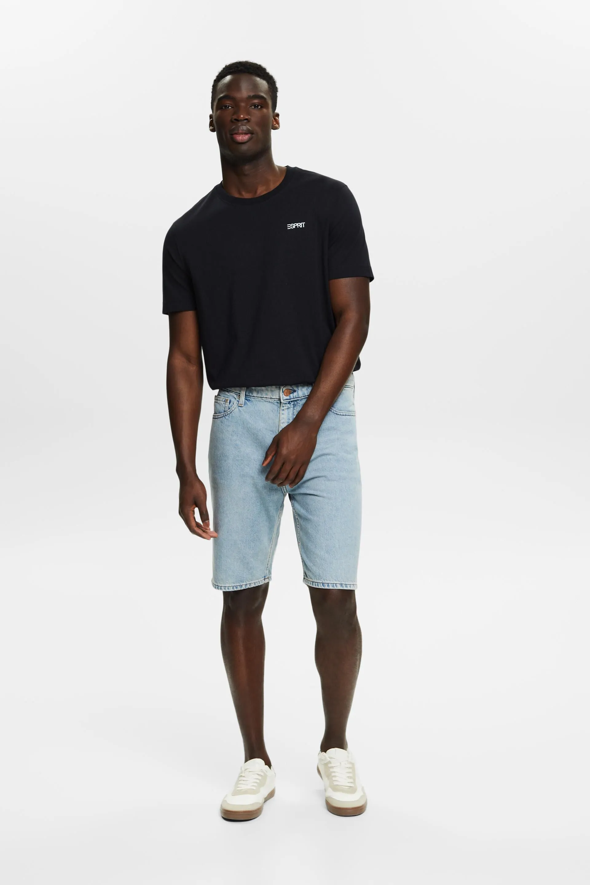 Shorts in denim relaxed fit a vita media
