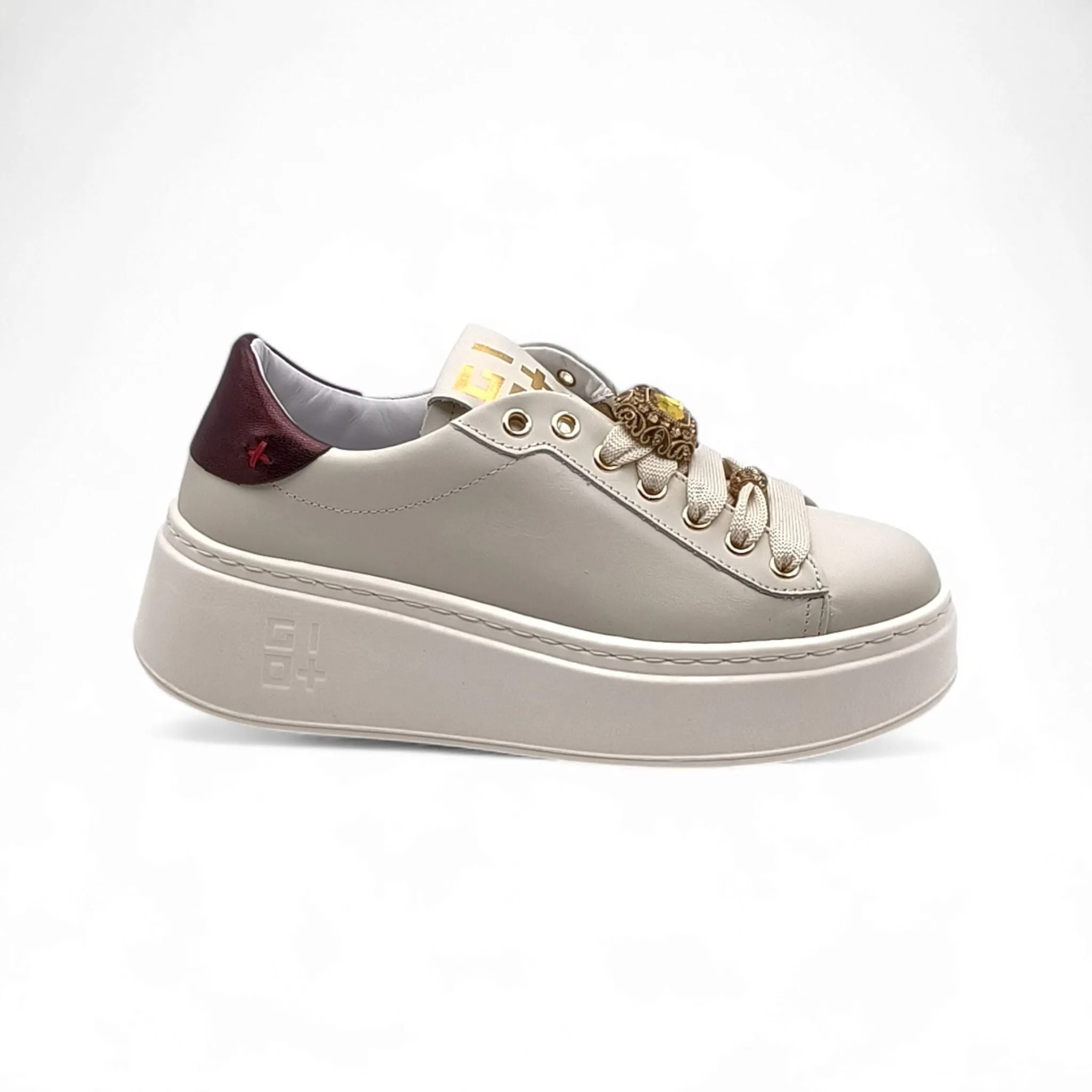 Sneaker Donna Gio+ PIA 250A combi latte/bottoni