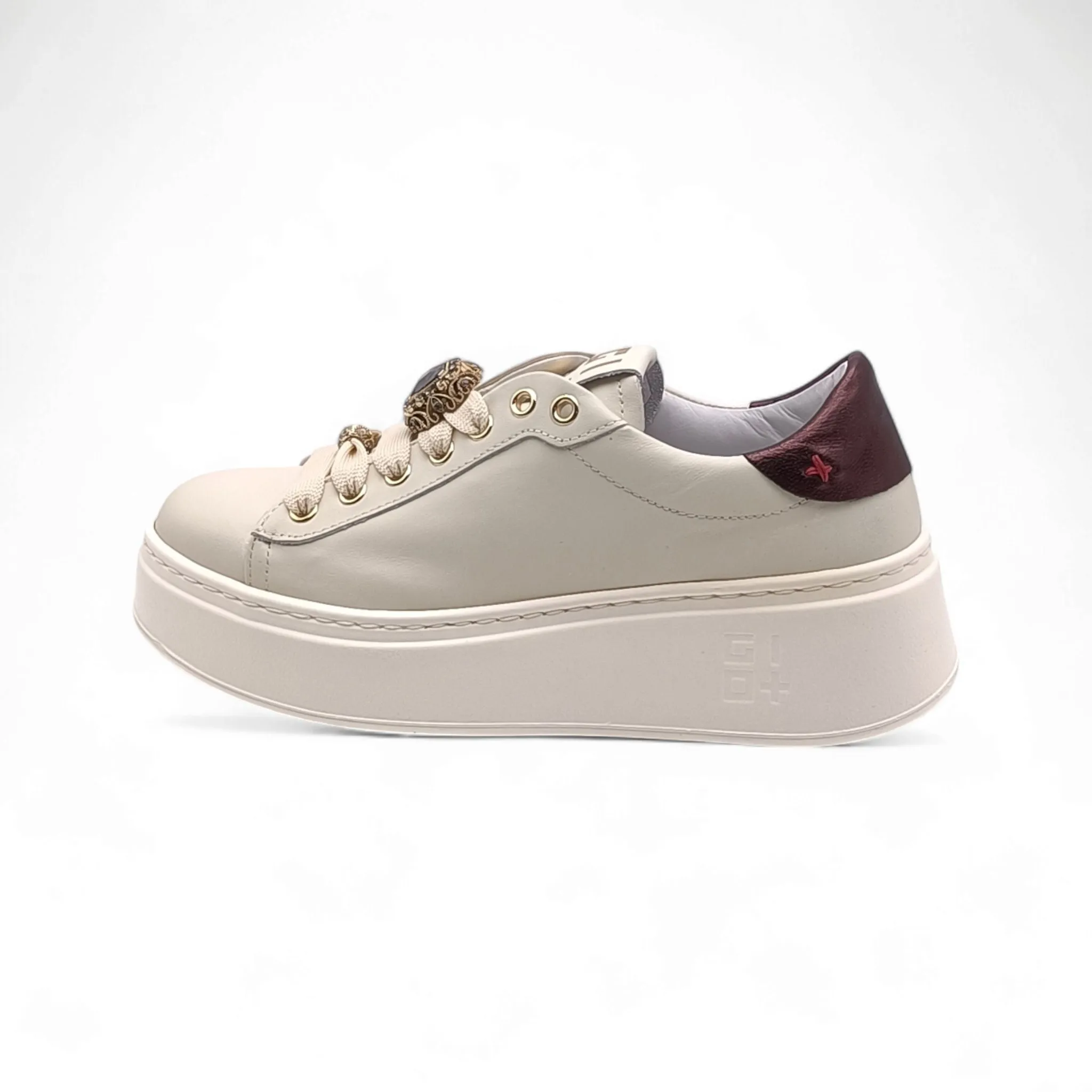 Sneaker Donna Gio+ PIA 250A combi latte/bottoni