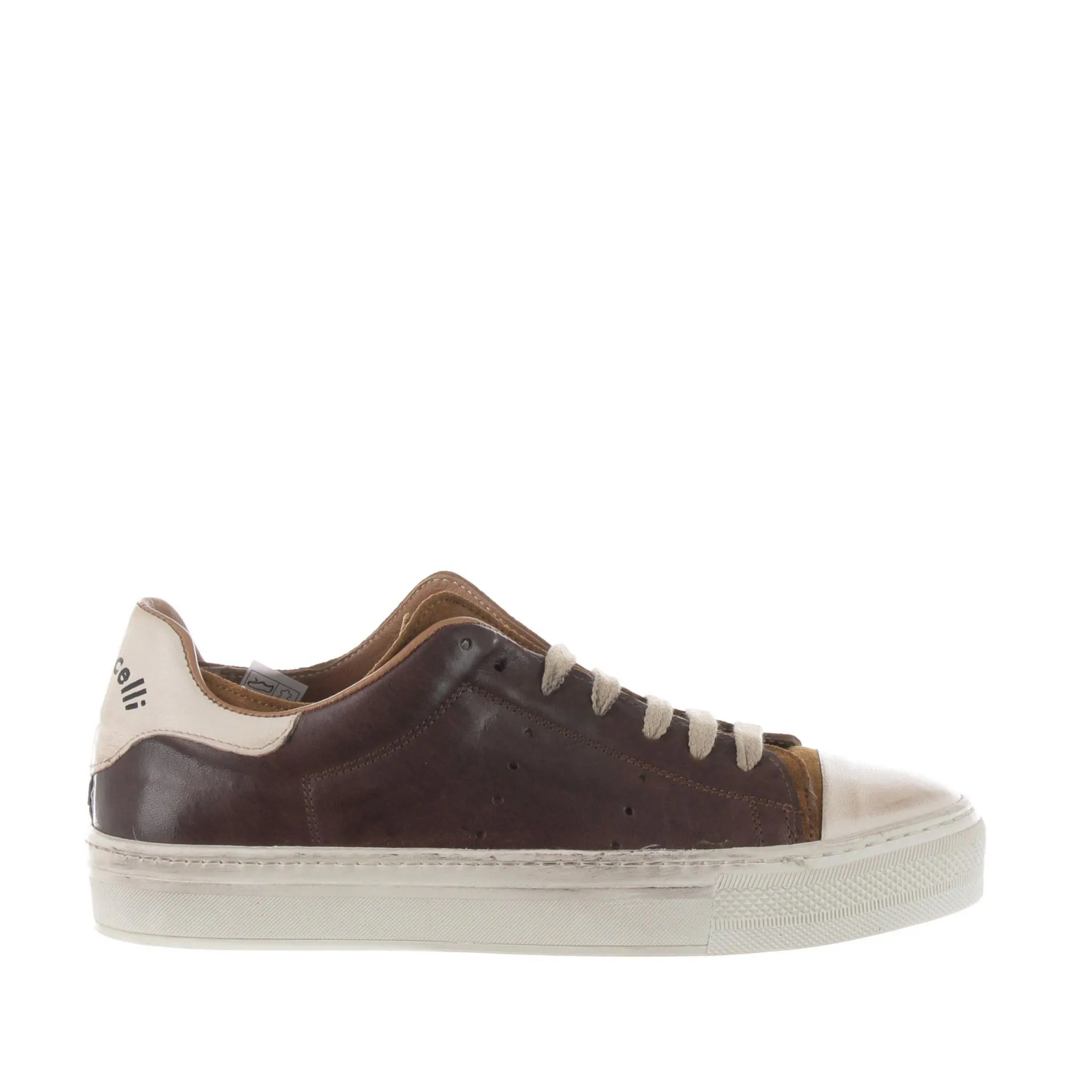 Sneaker in pelle effetto vintage
