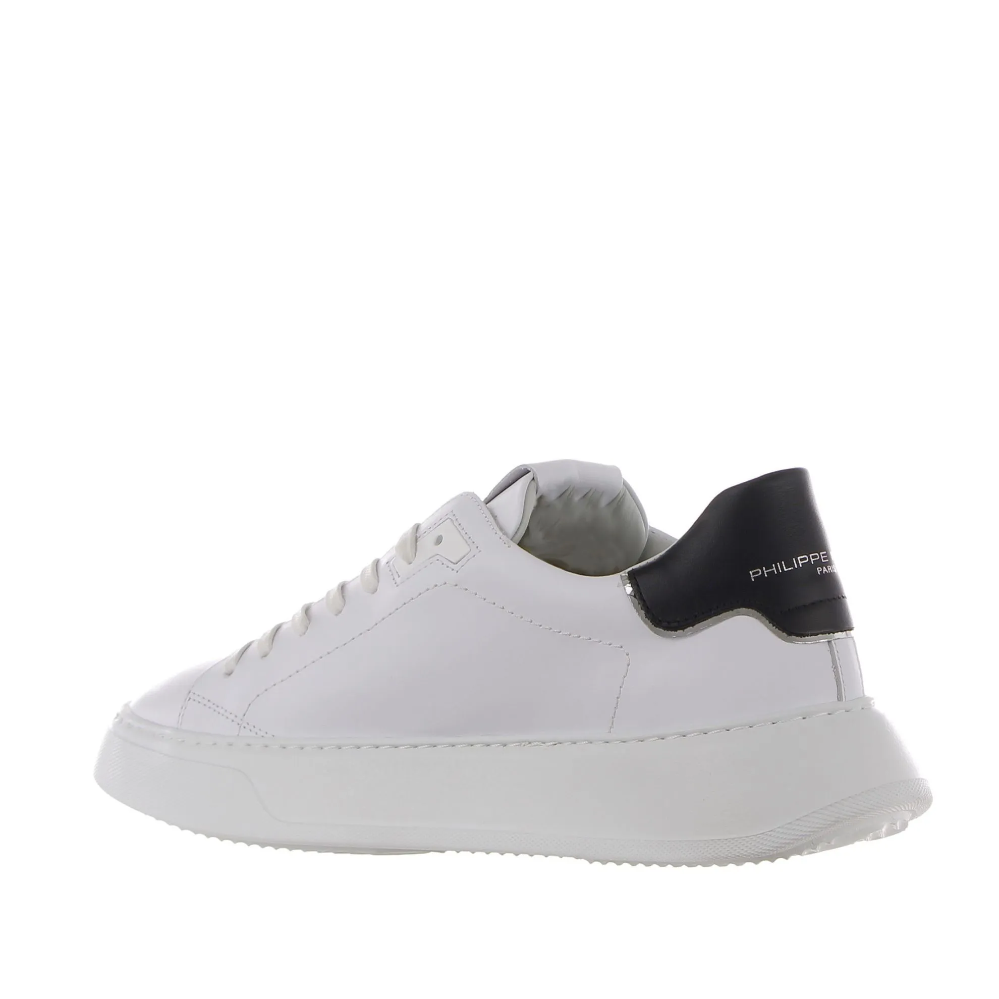 Sneaker temple low in pelle