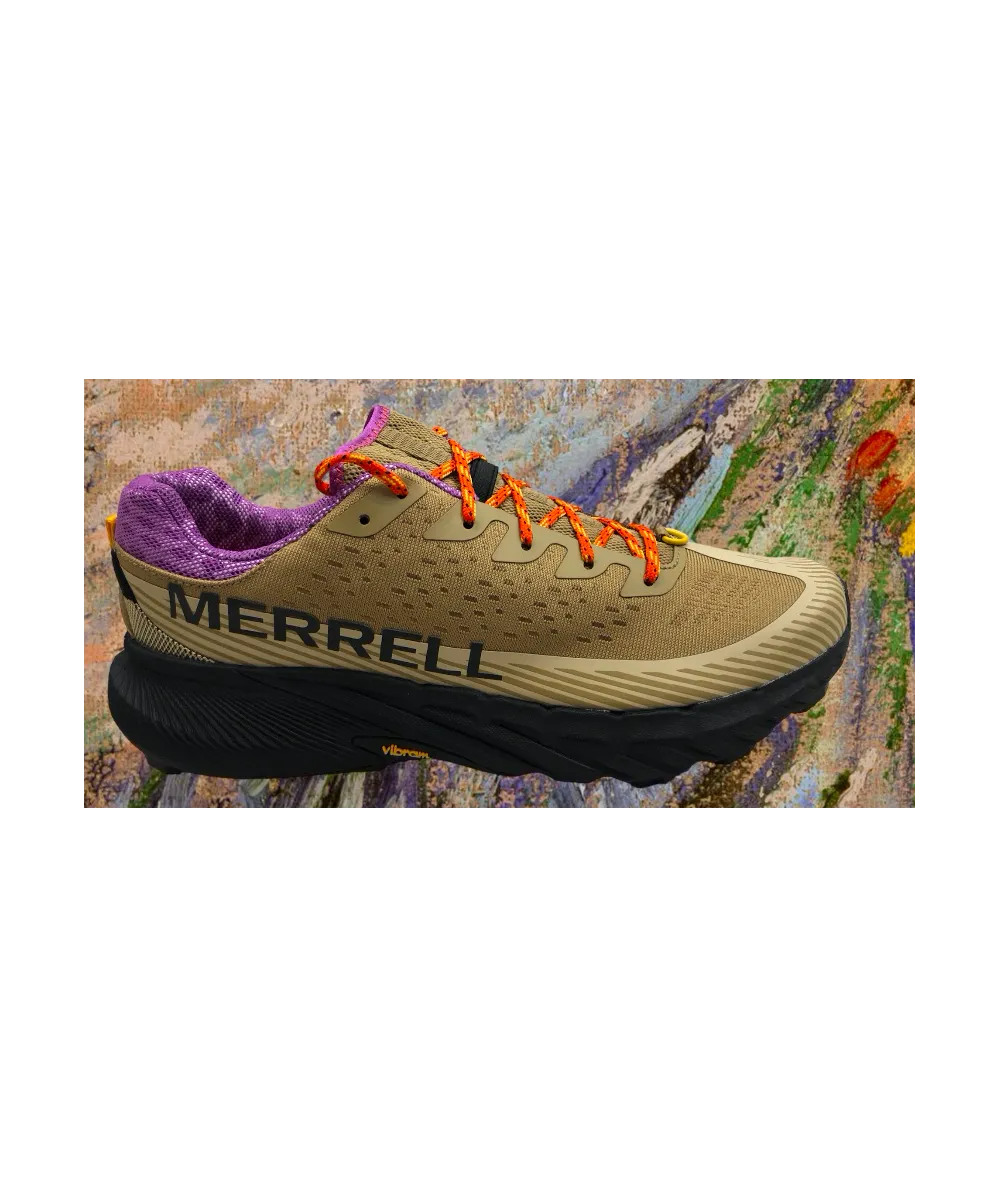 Sneaker uomo MERRELL agility 68125 beige caki  suola VIBRAM