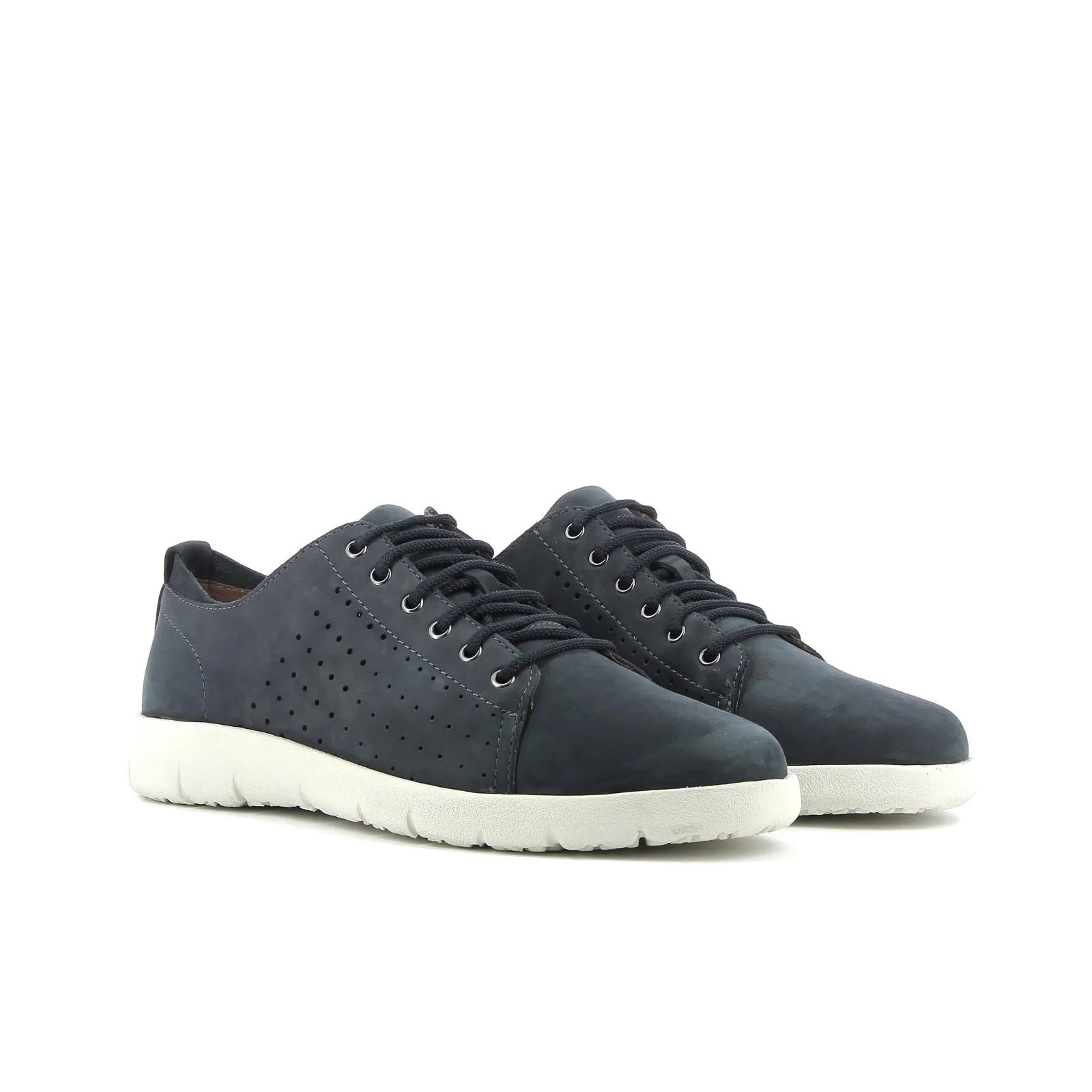 Sneakers blu da uomo in pelle