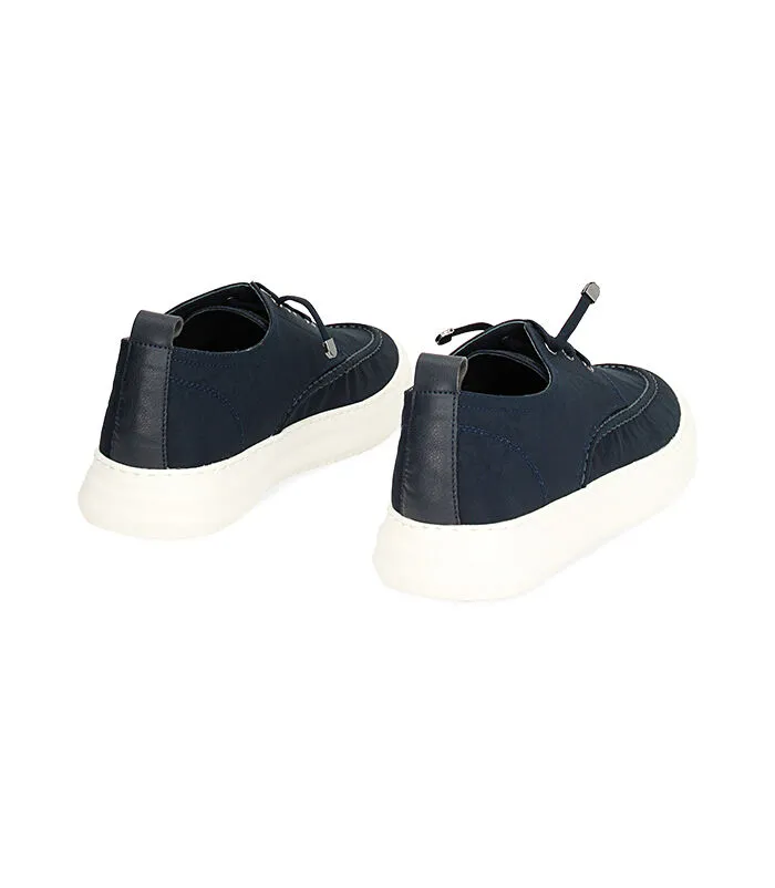 Sneakers blu in tessuto