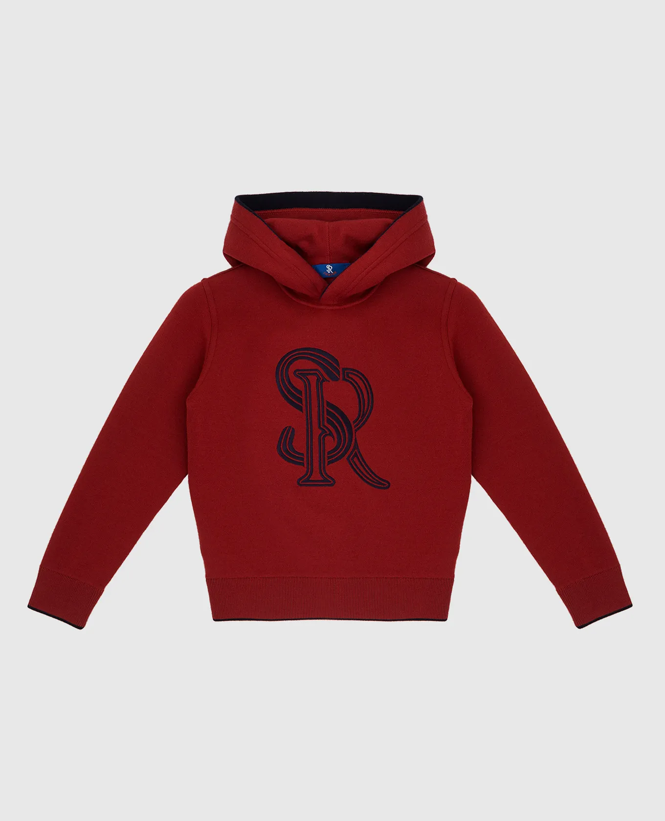 Stefano Ricci Felpa baby in lana con ricamo monogramma KY06013FCCY20305