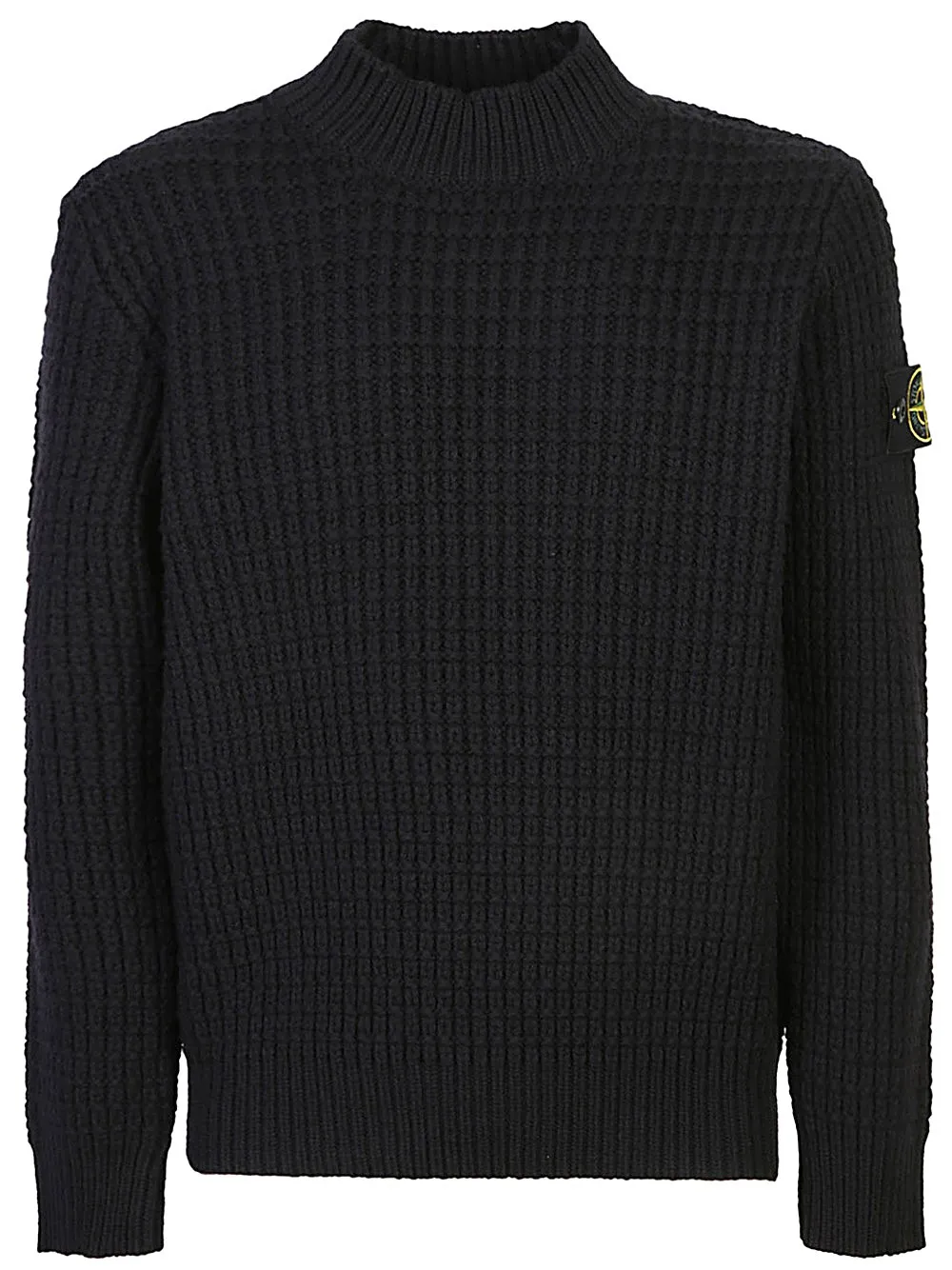 Stone Island-Maglione con applicazione Compass 3D