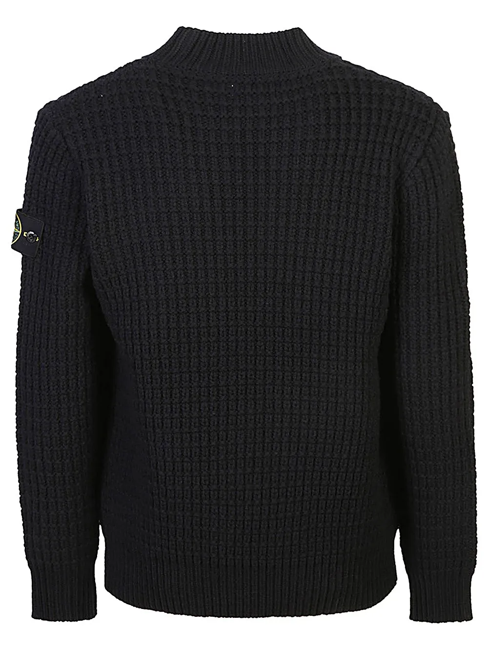 Stone Island-Maglione con applicazione Compass 3D