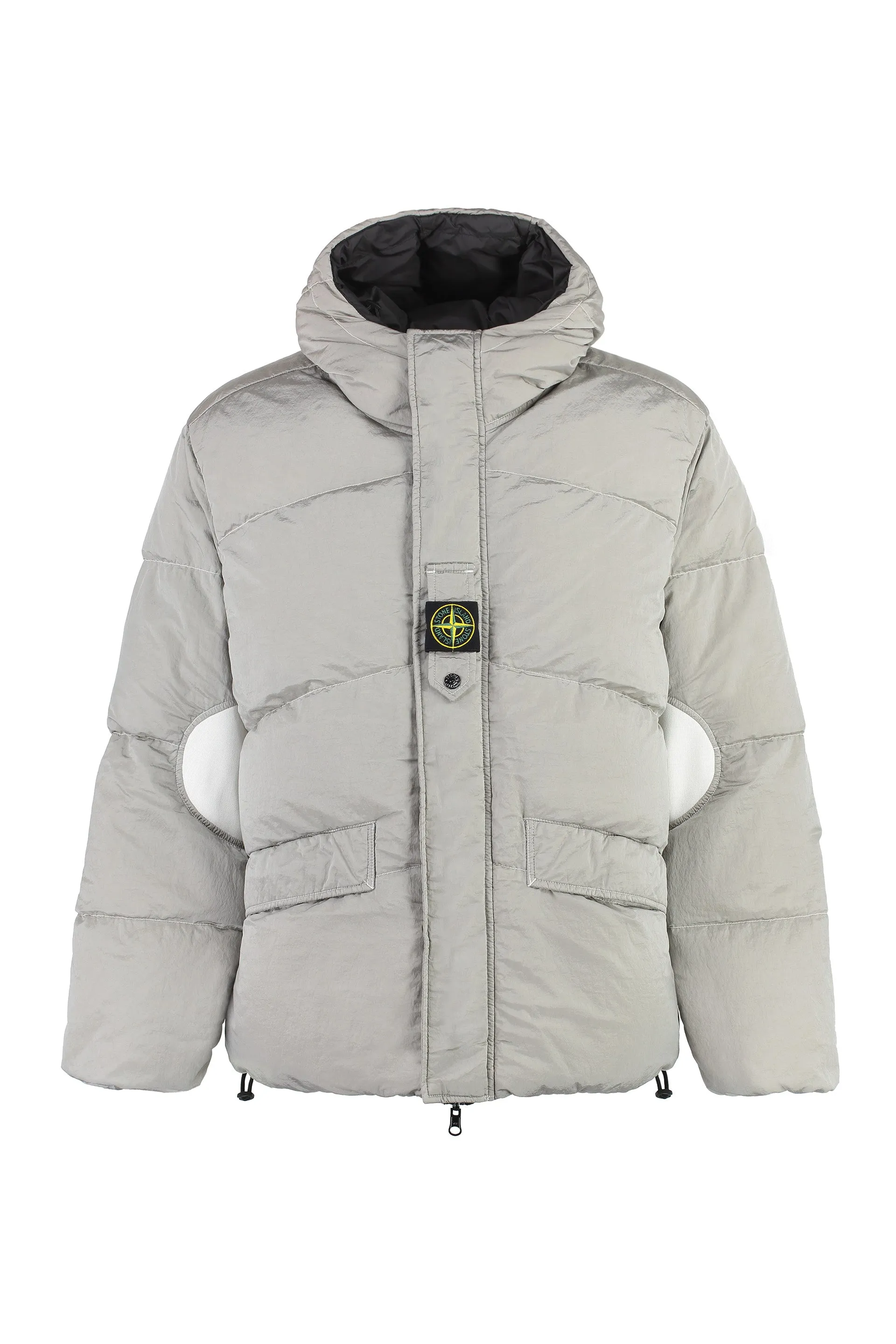 Stone Island Piumino in nylon con cappuccio