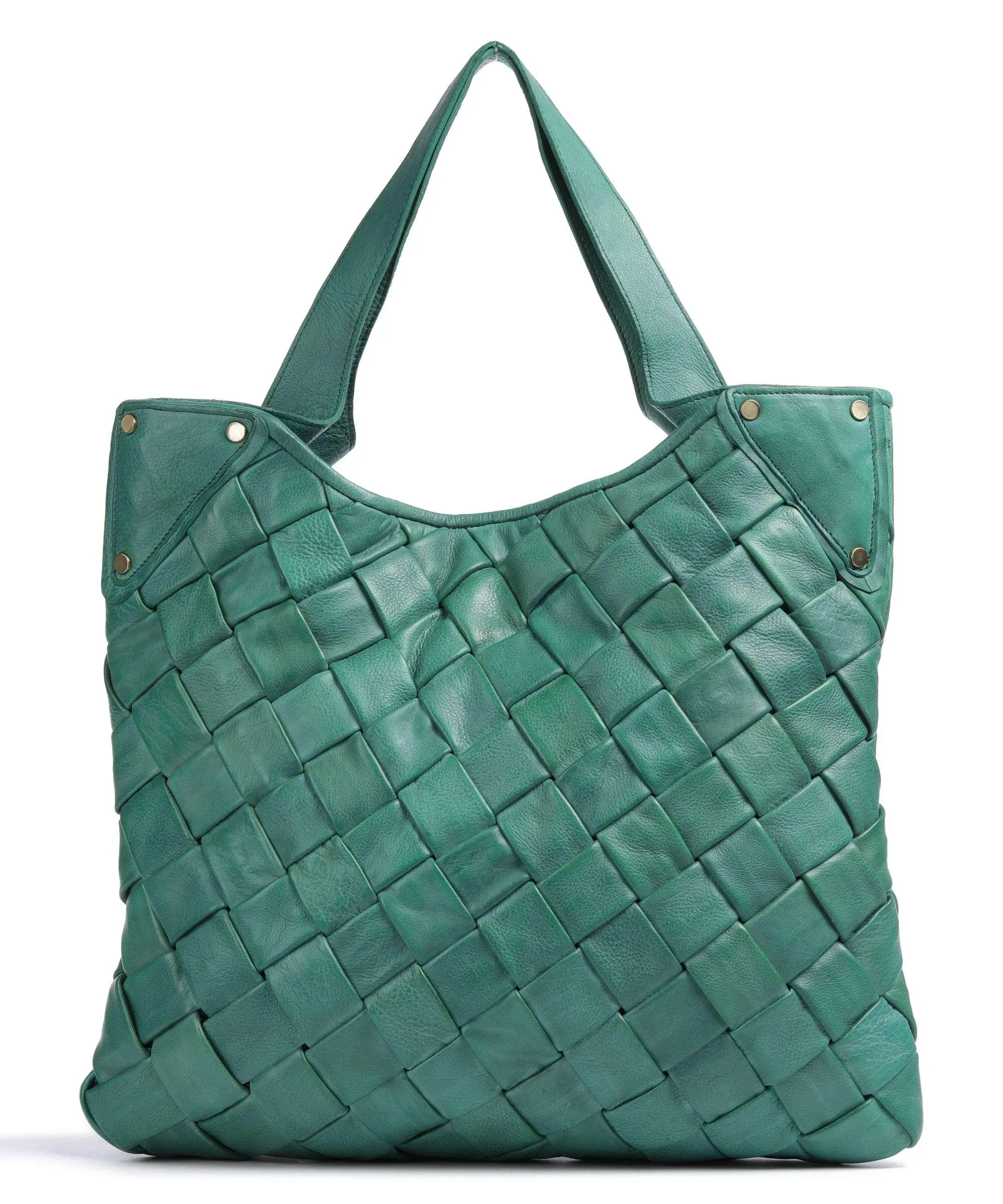  Taschendieb Wien Annagasse 1 Borsa shopper pelle di vacchetta grana verde  
