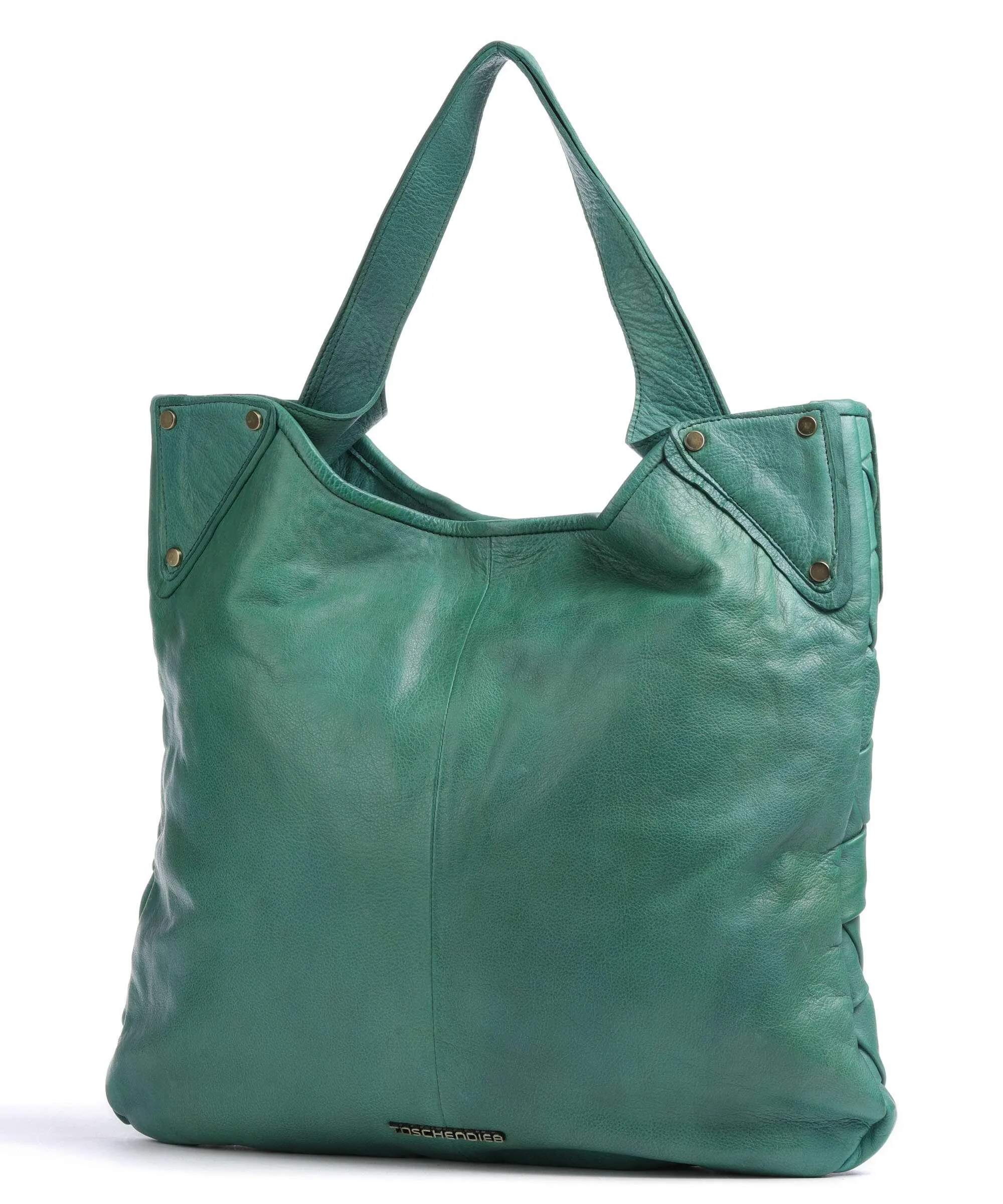  Taschendieb Wien Annagasse 1 Borsa shopper pelle di vacchetta grana verde  