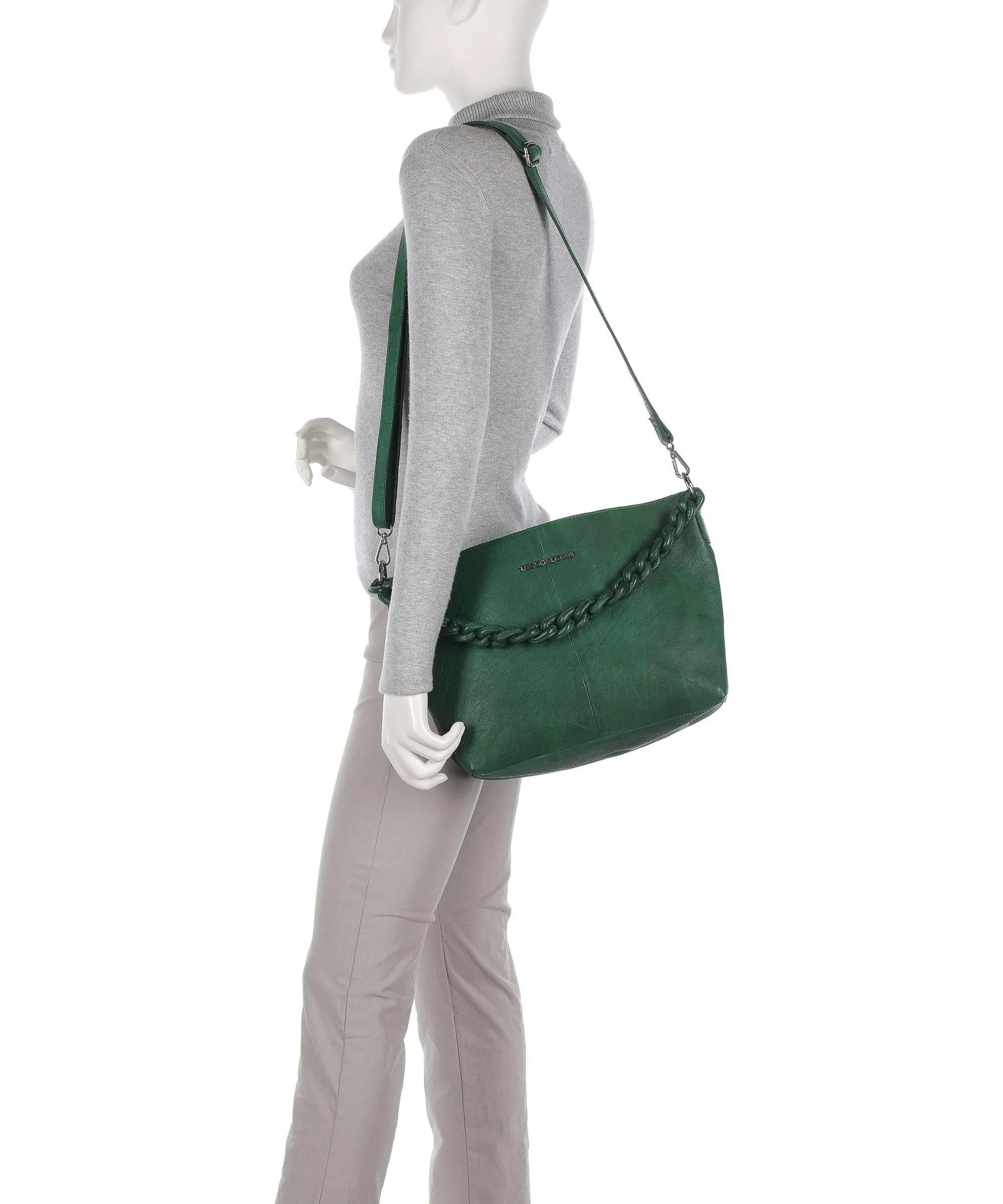  Taschendieb Wien Coburgbastei 1 Borsa a spalla pelle granulata verde  