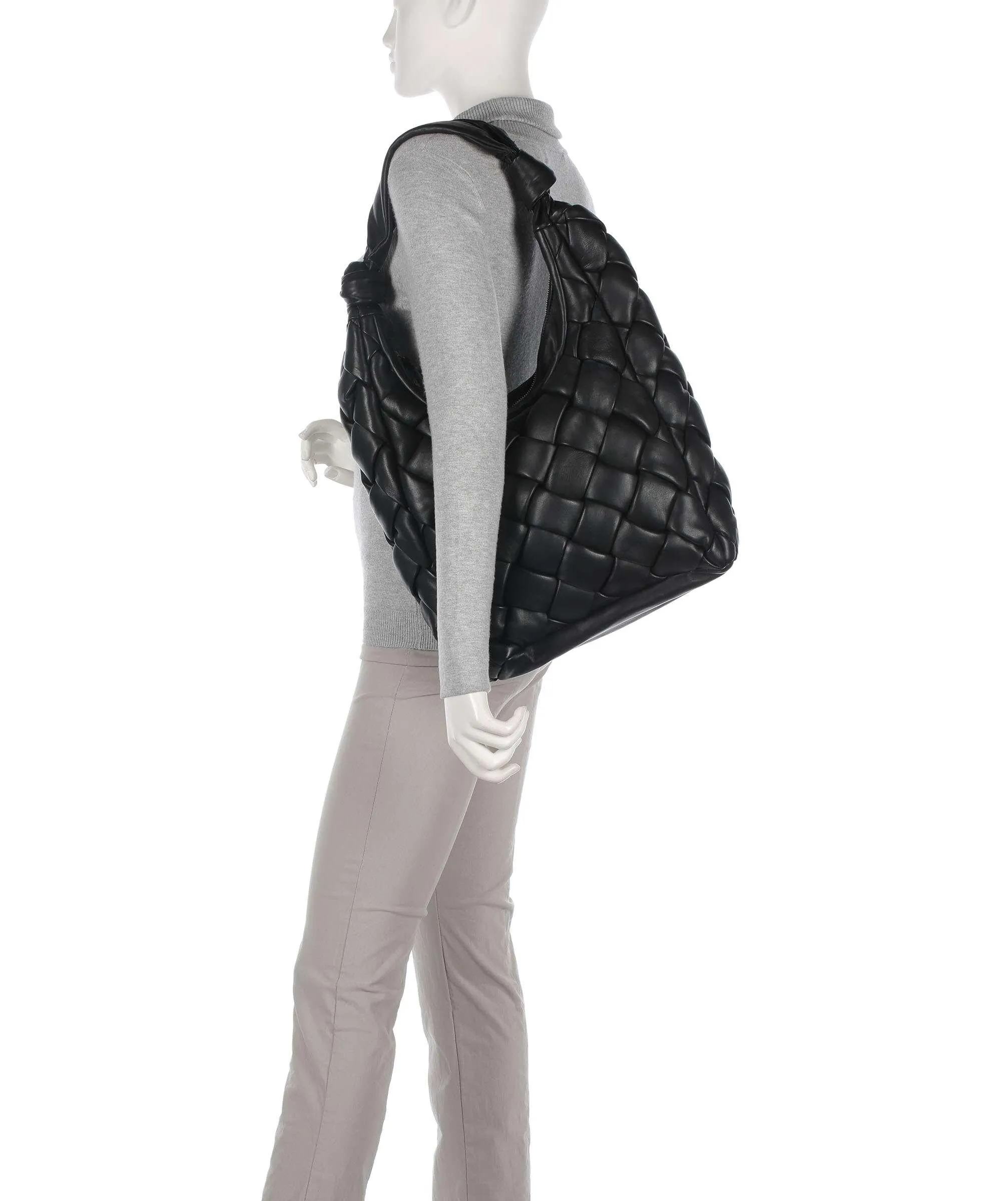  Taschendieb Wien Elisabethstrasse 1 Borsa hobo pelle di vacchetta finemente grana nero  