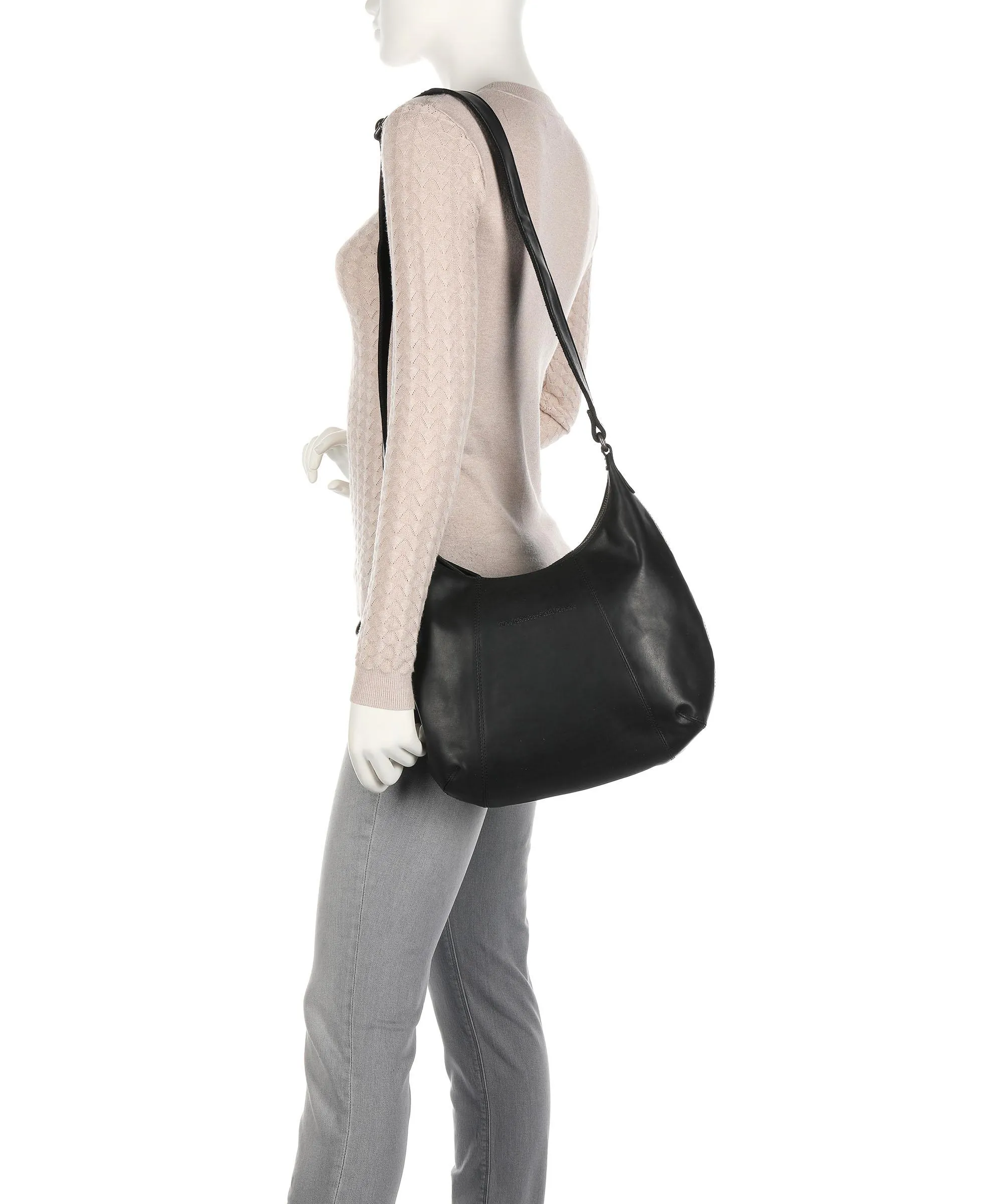  The Chesterfield Brand Jolie Borsa hobo pelle di vacchetta pull-up nero  