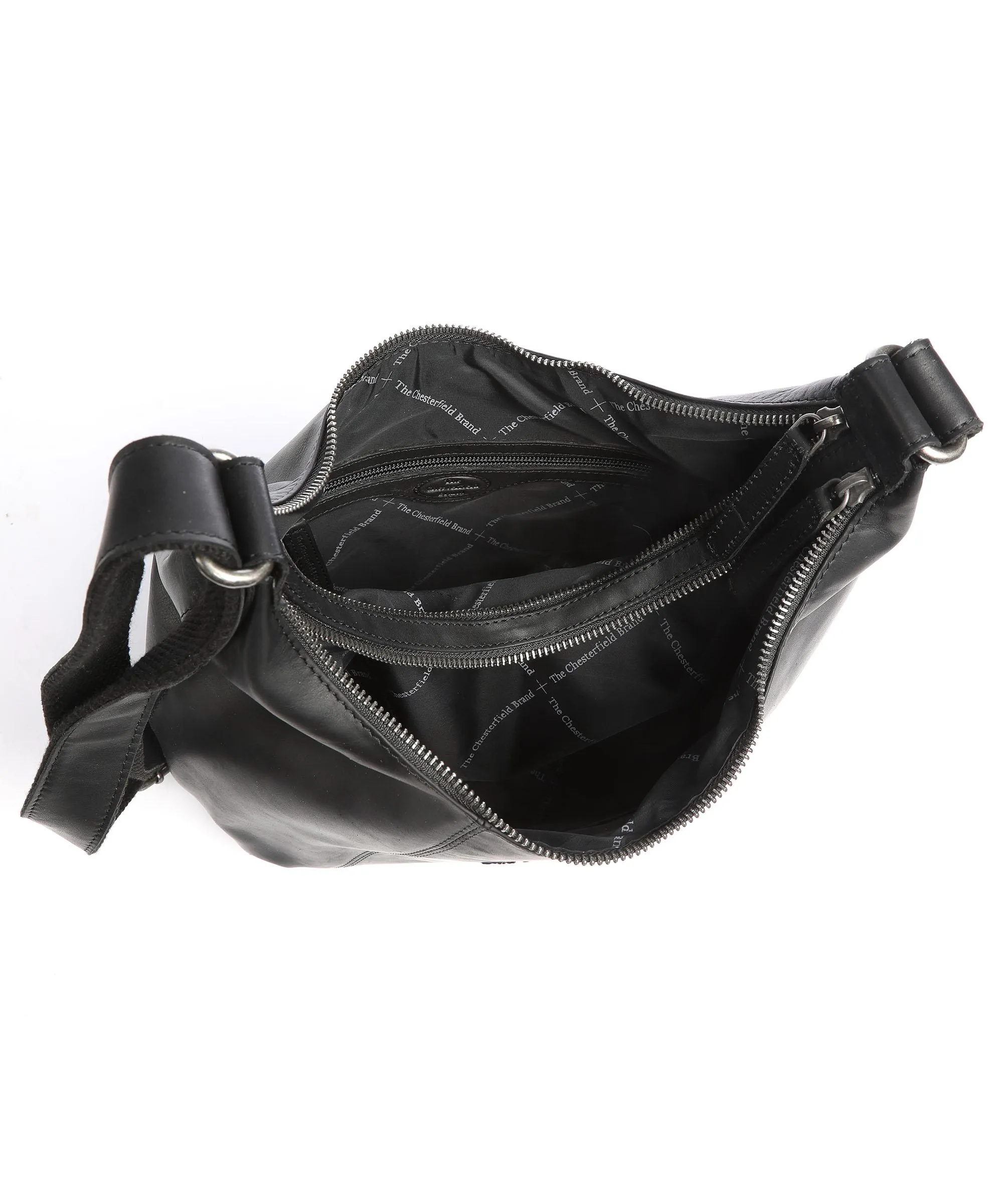  The Chesterfield Brand Jolie Borsa hobo pelle di vacchetta pull-up nero  