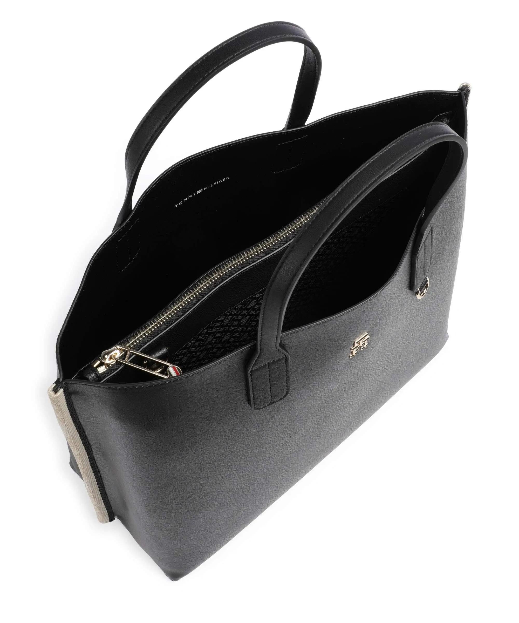  Tommy Hilfiger Iconic Borsa a mano pelle sintetica nero  