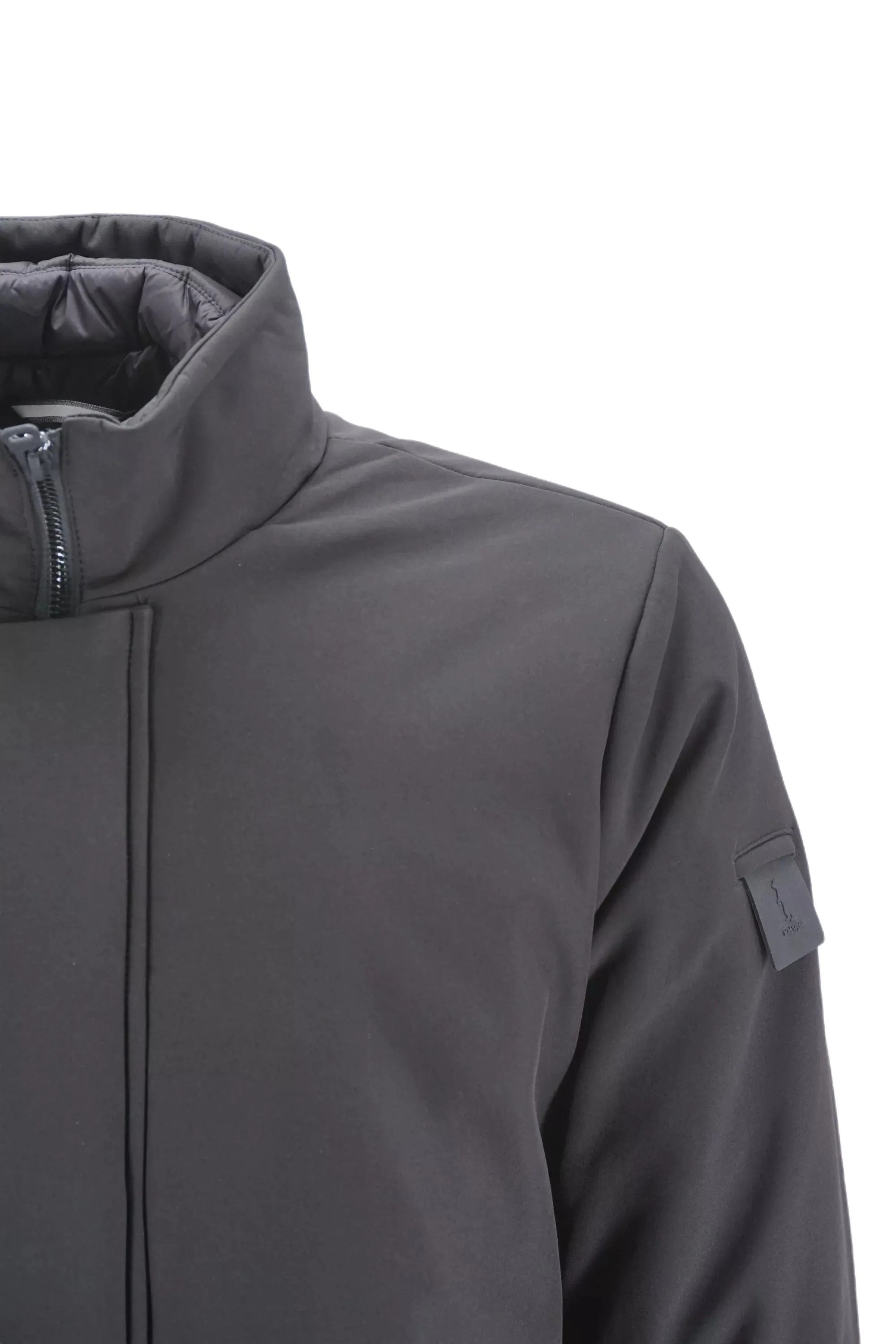 Trench Coat with Refrigue Nylon Insert / Black