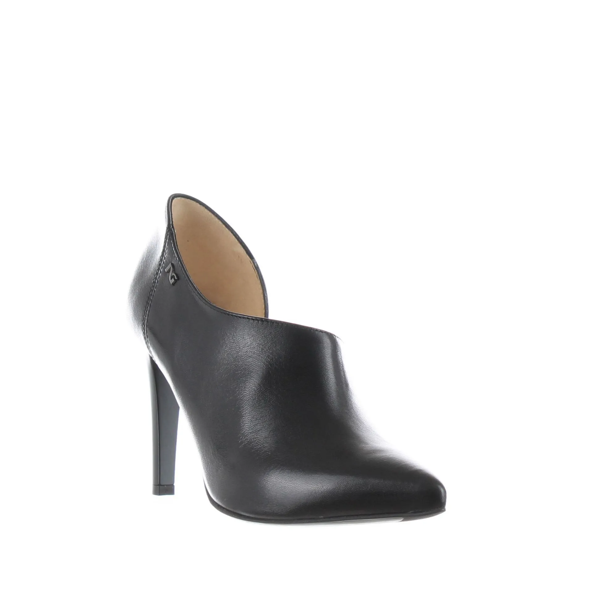Tronchetto in pelle con scollo laterale