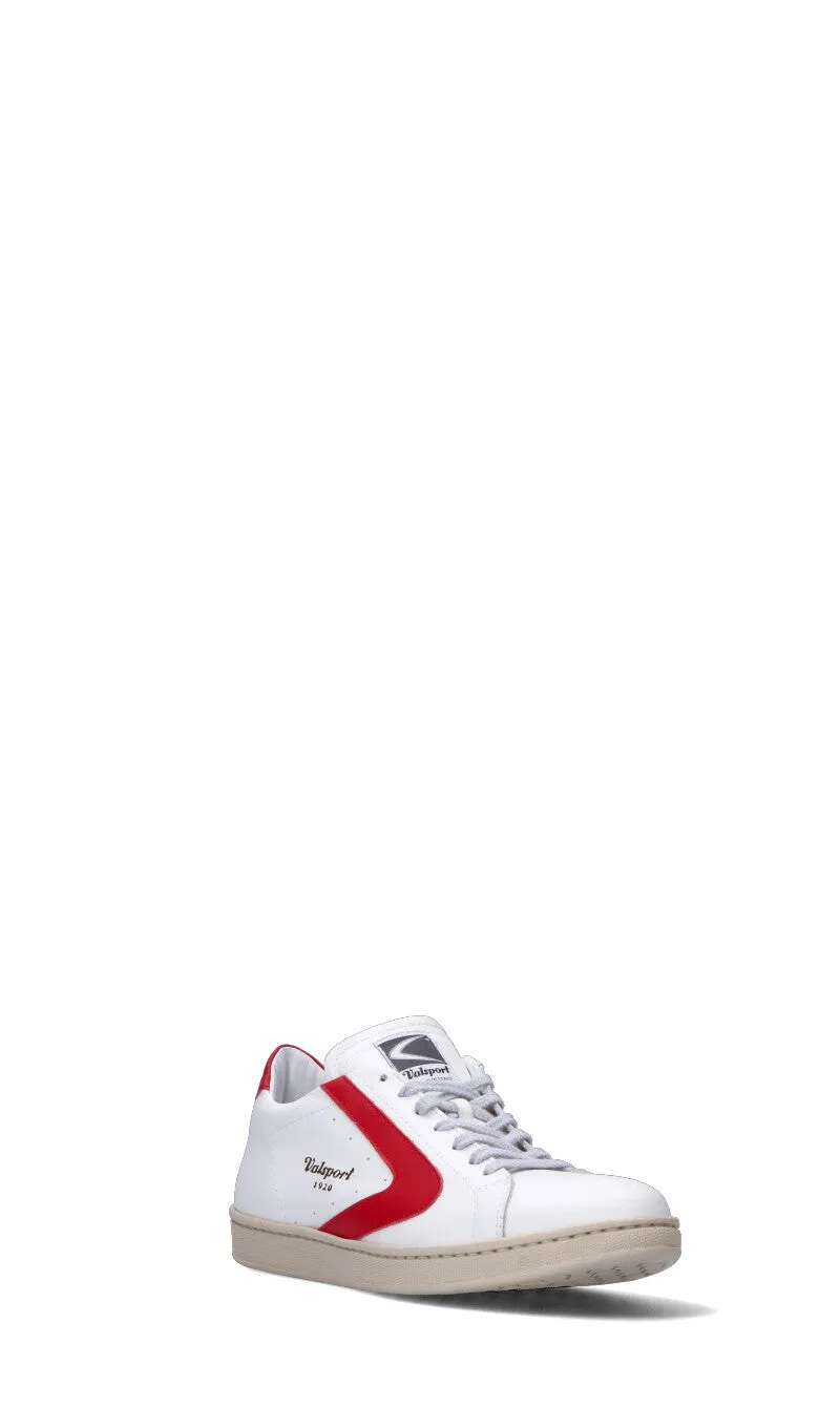VALSPORT Sneaker uomo bianca/rossa in pelle