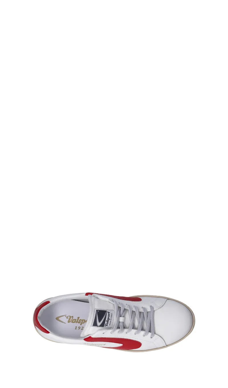 VALSPORT Sneaker uomo bianca/rossa in pelle