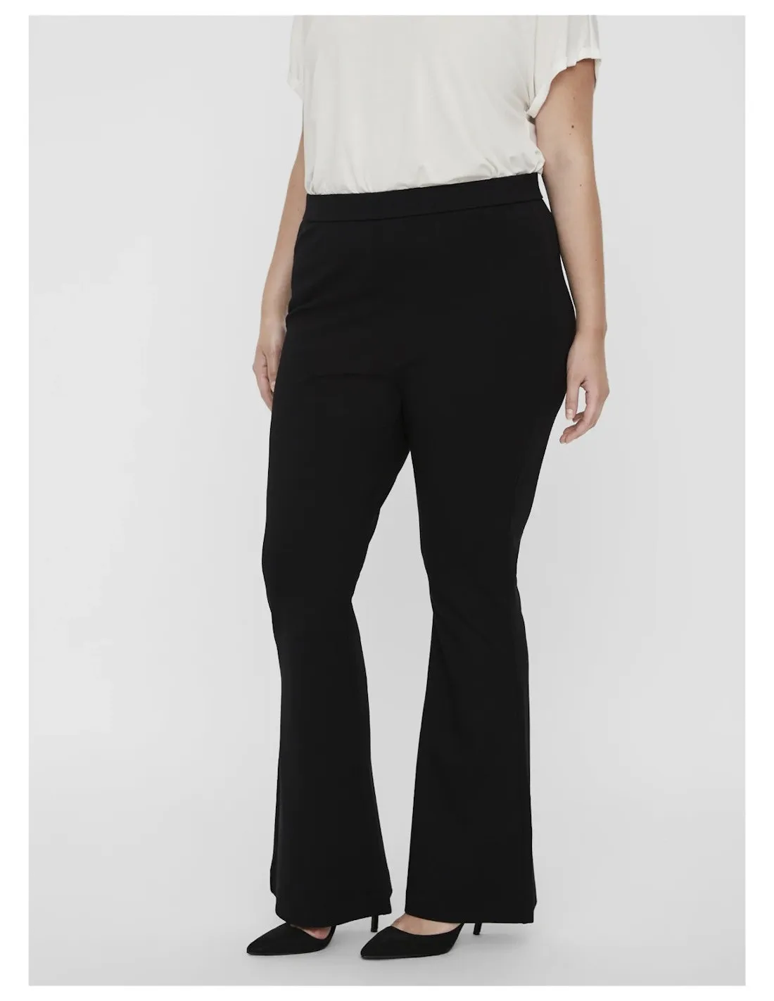 VERO MODA CURVE PANTALONI DONNA CKAMMA MW FLARED J