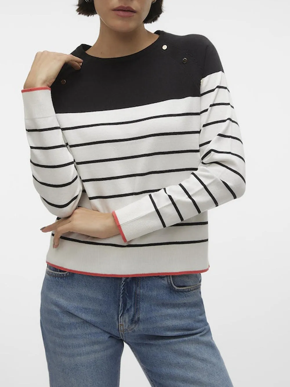 VERO MODA Maglione Donna - Bianco modello 10300043