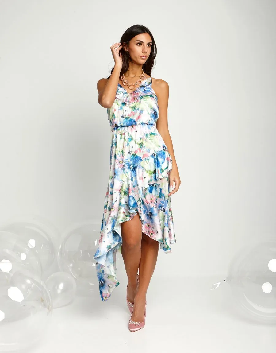 Vestito fantasia con code e volants