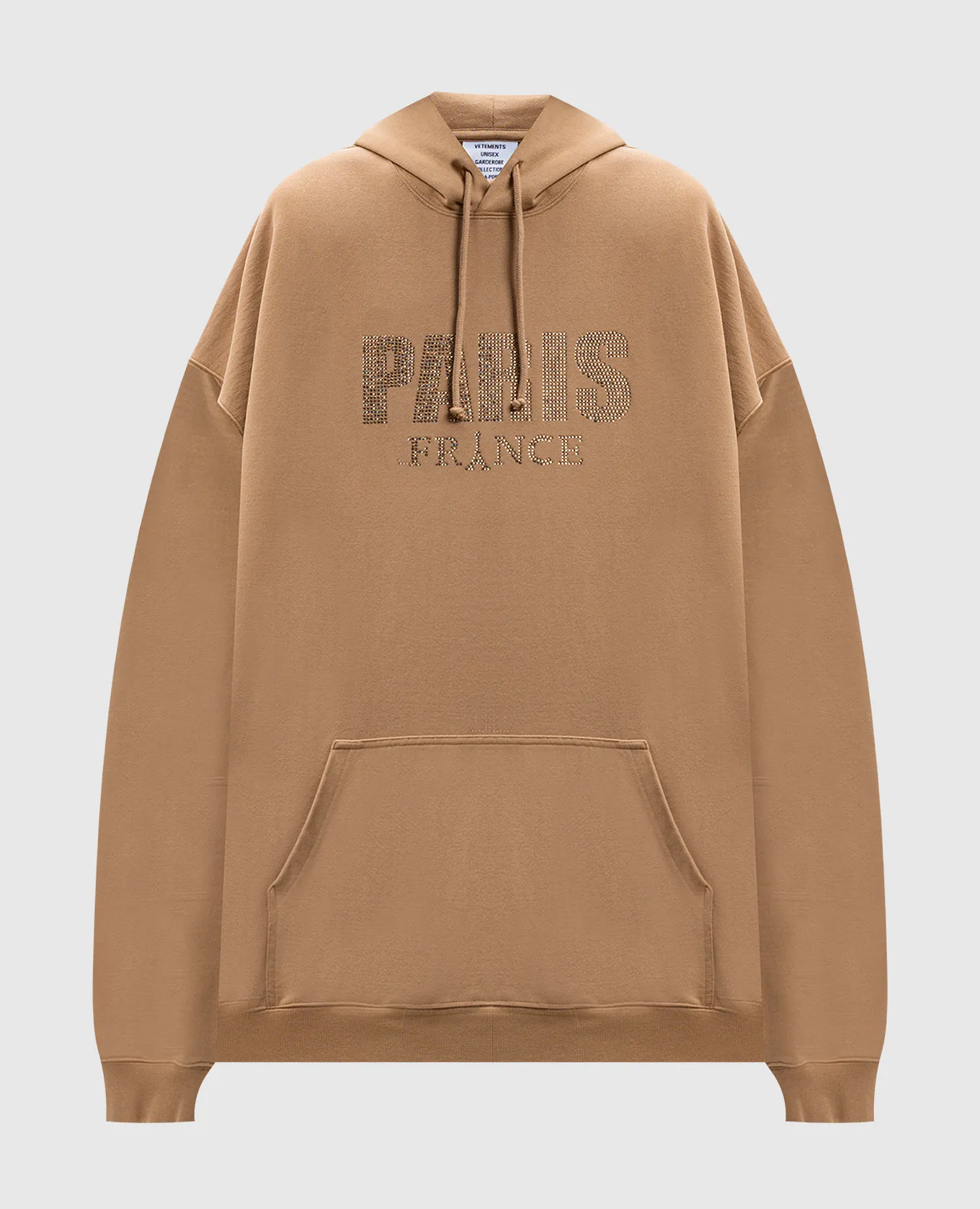 Vetements Felpa beige con cristalli UA65HD590S