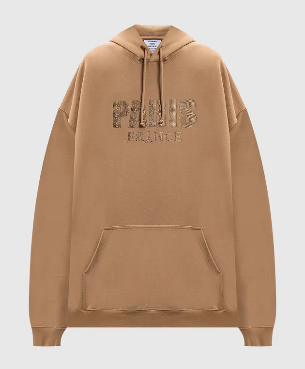 Vetements Felpa beige con cristalli UA65HD590S