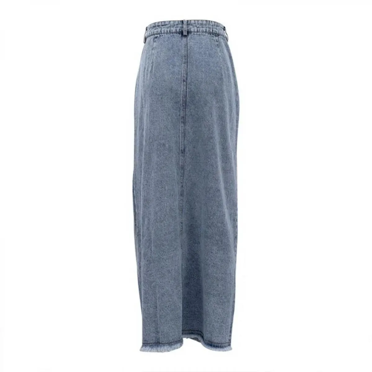 Xpqbb Moda Gonne di jeans blu per le donne  Streetwear Vita alta con spacco Gonna lunga Donna Elegante pulsante irregolare Mi