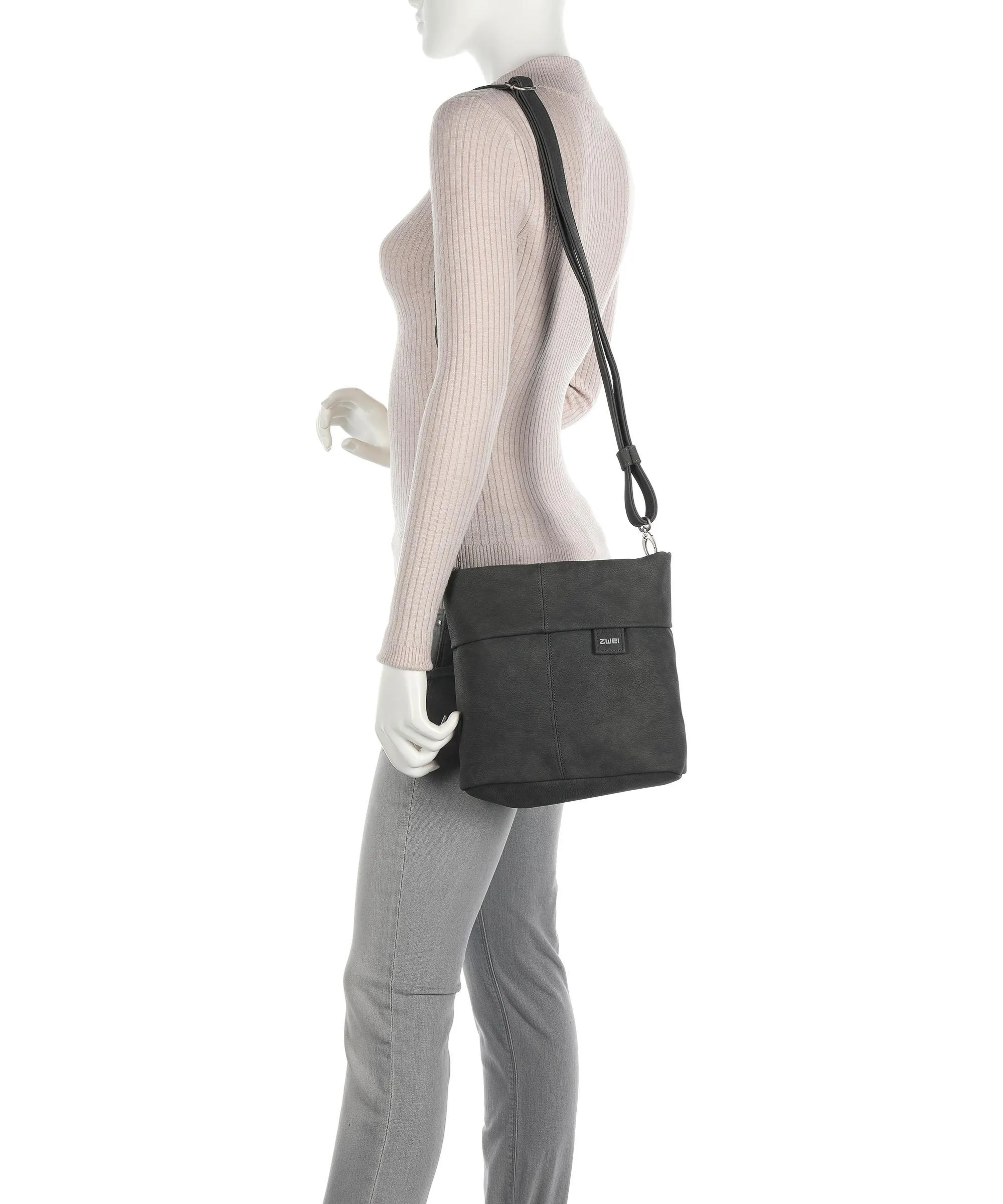  Zwei Mademoiselle.M M8 Borsa a spalla pelle sintetica grigio scuro  